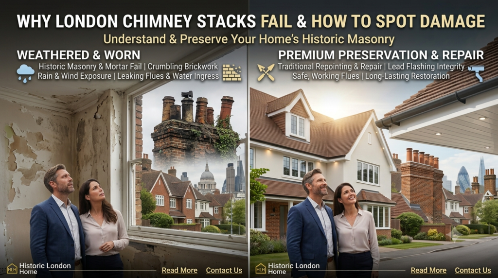 Why London Chimney Stacks Fail & How to Spot Damage Before It’s Too Late